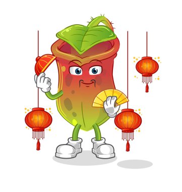 Fener resimli Çinlilere ihtiyacı var. karakter vektörü