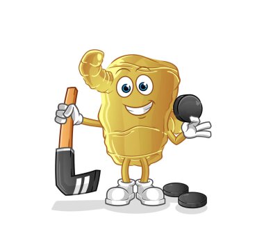 Ginger hokey oynuyor. çizgi film karakteri