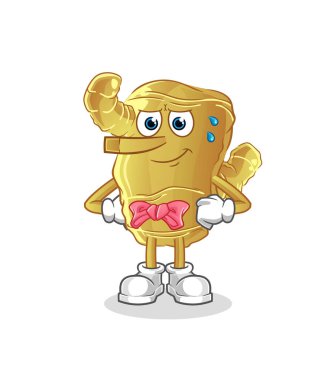 Ginger, Pinokyo karakteri gibi yalan söylüyor. çizgi film maskotu vektörü