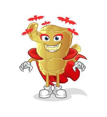 Ginger Drakula illüstrasyonu. karakter vektörü