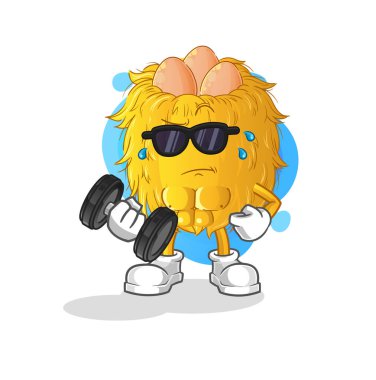 Kuş yuvası dambıl taşıyıcısı. çizgi film karakteri