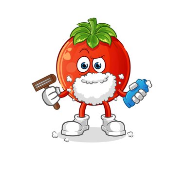 Domatesin yüz kıllarını traş et. çizgi film karakteri