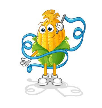 Mısır Ritmik Jimnastik Maskotu. çizgi film vektörü