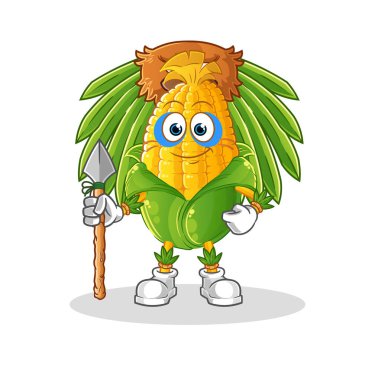 Mısır kabilesinin maskotu. çizgi film vektörü