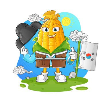 Mısır Koreli kültür vektörü. çizgi film karakteri