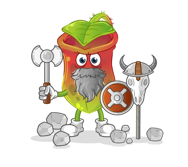 Nepenthes Viking Illustration Character Vector — Stock Vector