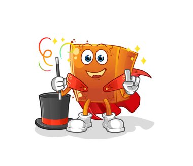 Tuğla sihirbazı illüstrasyonu karakter vektörü