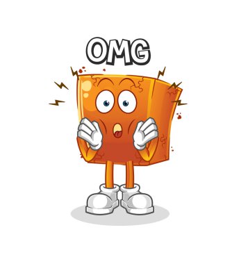 Brick aman tanrım vektör. çizgi film karakteri