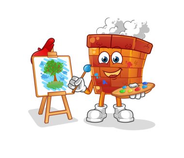 Baca sanatçısı maskotu. çizgi film vektörü