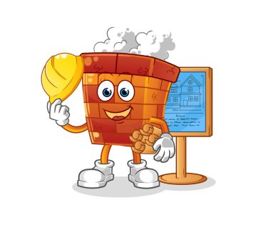 Baca Mimarı illüstrasyonu. karakter vektörü