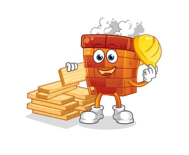 Baca üreticisi vektörü. çizgi film karakteri