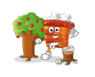 Baca marangozu çizimi. karakter vektörü