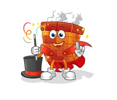 Baca sihirbazı illüstrasyonu. karakter vektörü