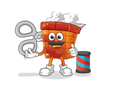 Baca berberi çizgi filmi. çizgi film maskotu vektörü