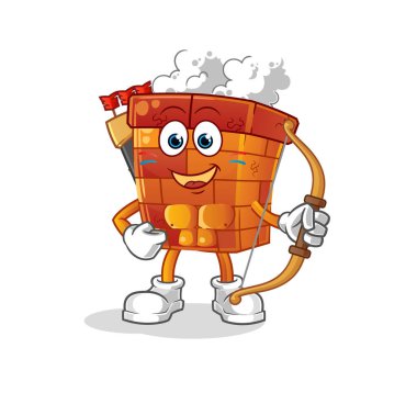 Yerli Amerikan kabilesi bacası. çizgi film maskotu vektörü