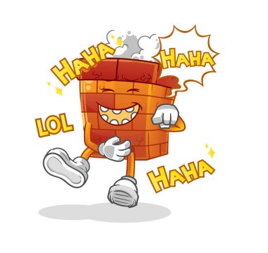 Baca Kahkahalar Yüksek Sesli Karakter. çizgi film maskotu vektörü