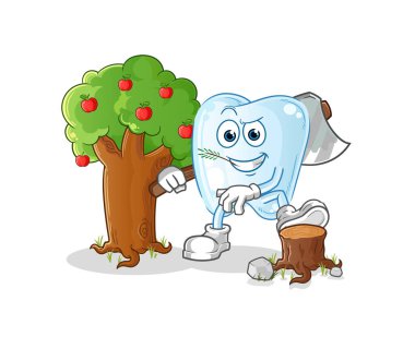 Diş Marangozu çizimi. karakter vektörü