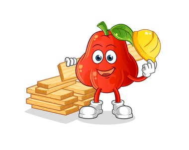 su elması üreticisi vektörü. çizgi film karakteri