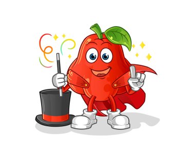 su elması sihirbazı illüstrasyonu. karakter vektörü