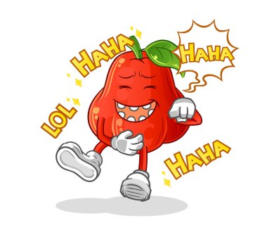 Su Elması Yüksek Sesli Gülen Karakter. çizgi film maskotu vektörü