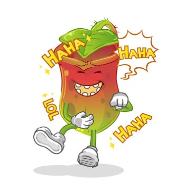 Nepenthes Laugh Out Loud karakteri. çizgi film maskotu vektörü