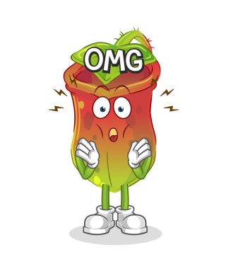 Nepenthes Tanrım vektör. çizgi film karakteri