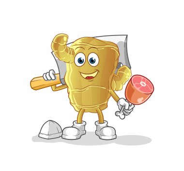 Kızıl Kasap illüstrasyonu. karakter vektörü