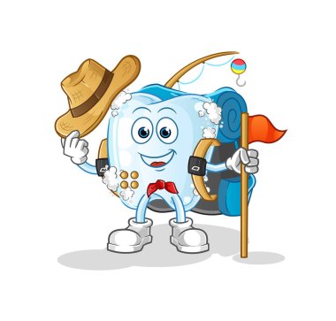 Köpük izci vektörlü diş. çizgi film karakteri