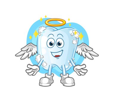 Kanatlı köpük melekli diş. çizgi film karakteri