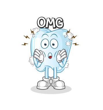 Köpüklü diş. Aman Tanrım. çizgi film karakteri