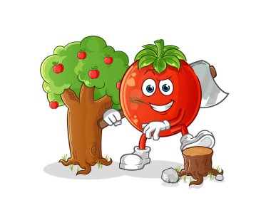 Domates marangozu çizimi. karakter vektörü