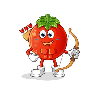 Domates yerli Amerikan kabilesi. çizgi film maskotu vektörü