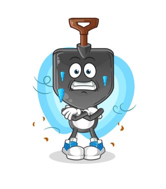 Kürek kafalı karikatür soğuk çizimi. karakter vektörü