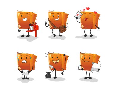 Brick Postacı karakterini belirledi. çizgi film maskotu vektörü