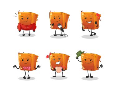 Tuğla Koreli kültür grubu karakteri. maskot vektörü