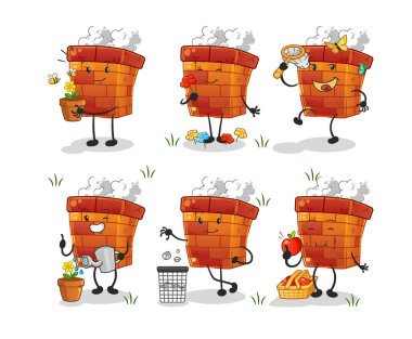 Dünyayı kurtarmak için baca. çizgi film maskotu