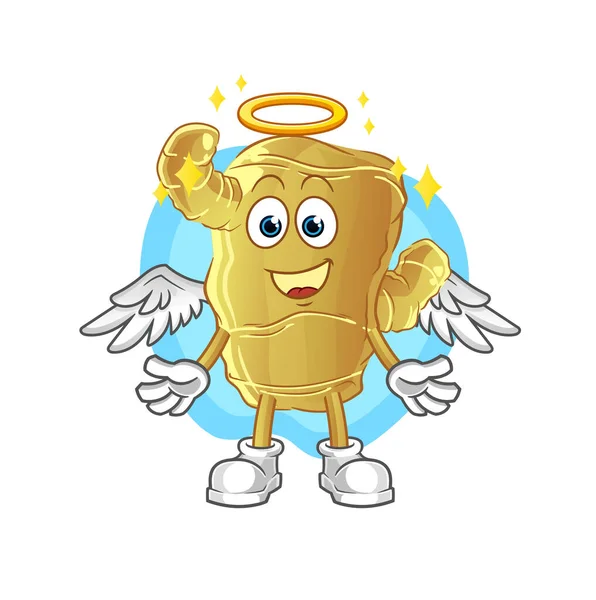 Kanat vektörlü kızıl melek. çizgi film karakteri