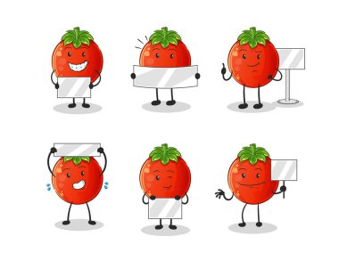 Domates grubu karakteri. maskot vektörü