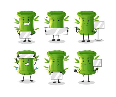 Bambu grubu karakteri. maskot vektörü