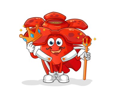 Rafflesia arnoldii kral vektörü. çizgi film karakteri