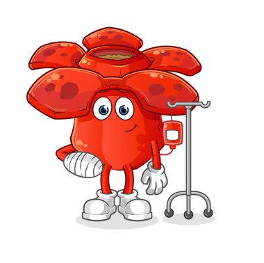 Rafflesia Arnoldii IV illüstrasyonunda hasta. karakter vektörü