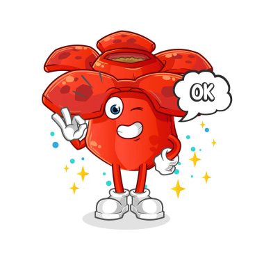 Rafflesia arnoldii kabul ediyor. çizgi film vektörü