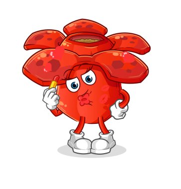 Rafflesia Arnoldii maskot oldu. çizgi film vektörü
