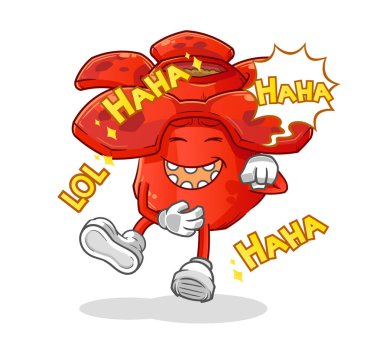 Rafflesia Arnoldii Yüksek Sesli Kahkaha karakteri. çizgi film maskotu vektörü