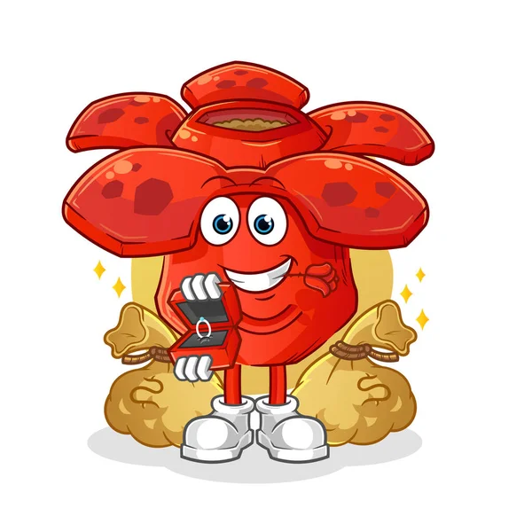Rafflesia Arnoldii 마스코트 — 스톡 벡터