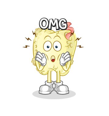 Diş çürüğü. Aman Tanrım. çizgi film karakteri