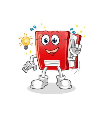 Kitabın bir fikir karikatürü var. maskot vektörü