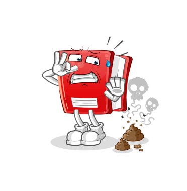 Kokuşmuş atık resimli kitap. karakter vektörü