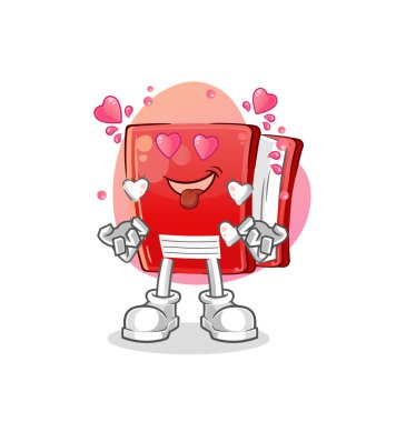 Fallin Love vektörü. çizgi film karakteri