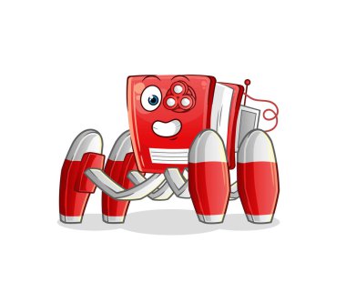 Kitap gelecekteki robot vektörü. çizgi film karakteri